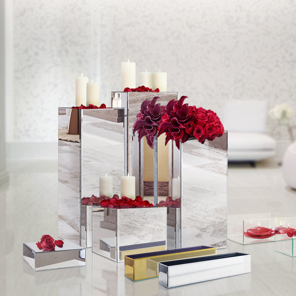 Colonne/Piédestal à bloc miroir