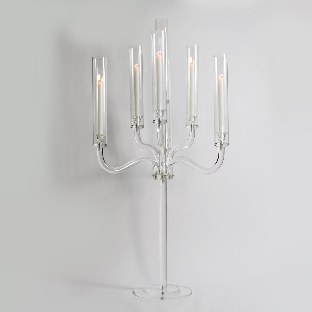 Lustre candélabre à 7 bras en acrylique de qualité supérieure