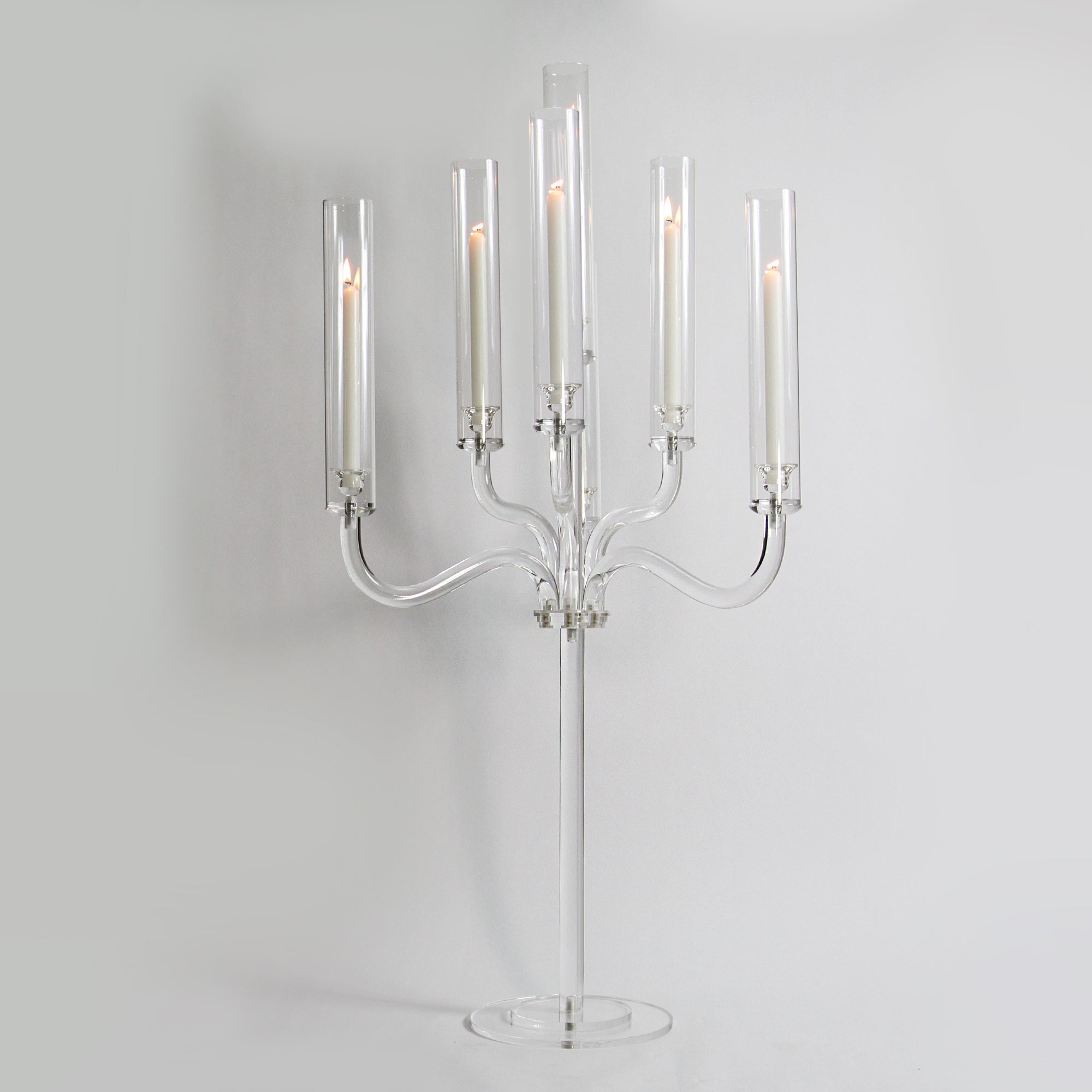 Lustre candélabre à 7 bras en acrylique de qualité supérieure