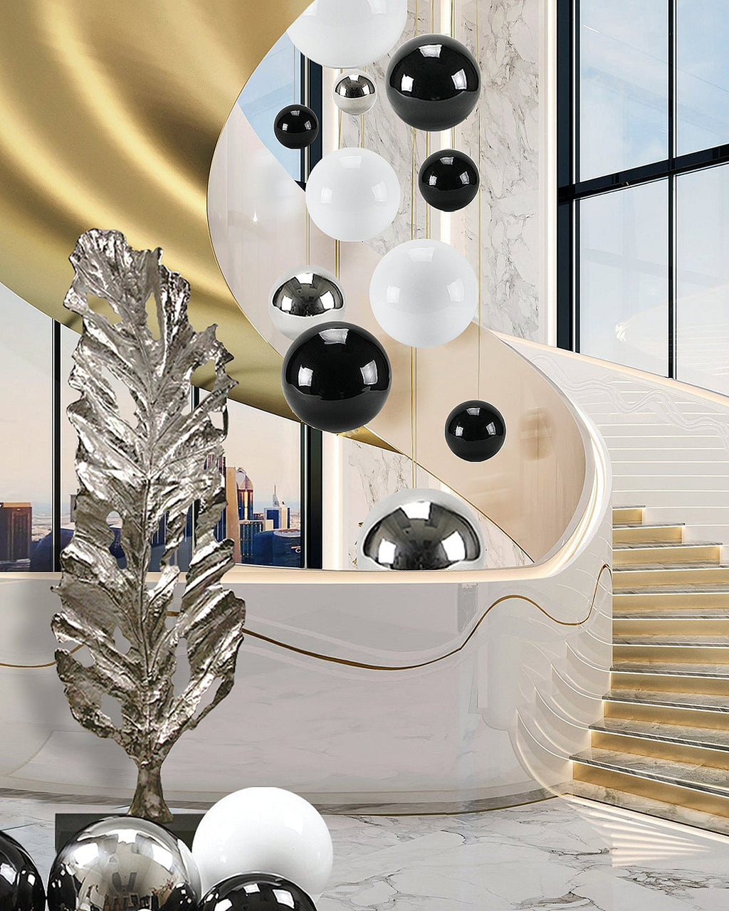 Boule suspendue en acier inoxydable