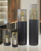 Colonne de bougies ouragan Mandala au sol