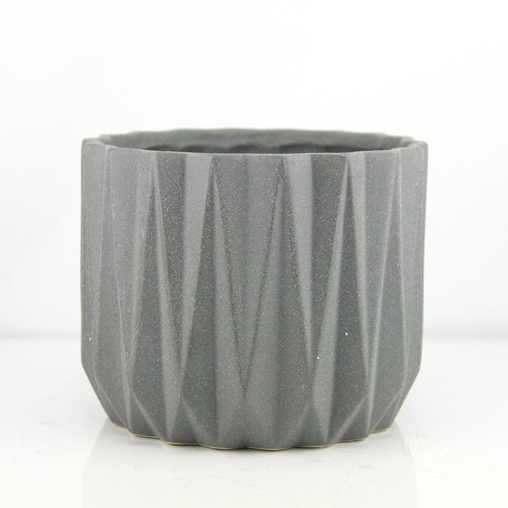 Pot en céramique géométrique