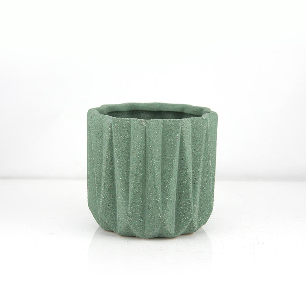 Pot en céramique géométrique