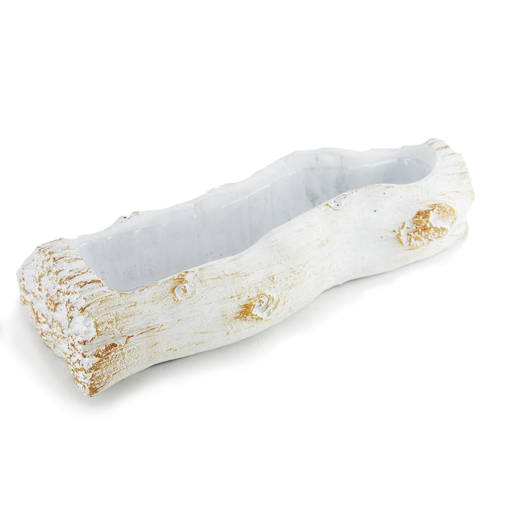 Jardinière en céramique en forme de bûche