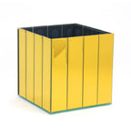 Vase carré en verre miroir