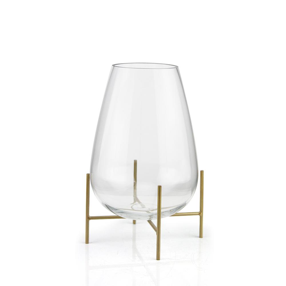 Terrarium en vase de verre fleuri