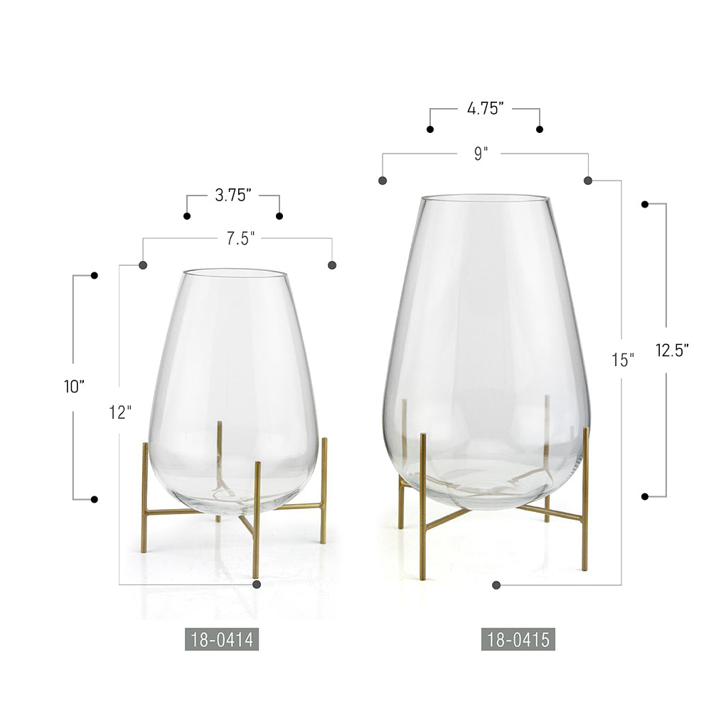 Terrarium en vase de verre fleuri