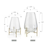 Terrarium en vase de verre fleuri