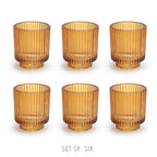 Porte-bougie chauffe-plat en verre côtelé