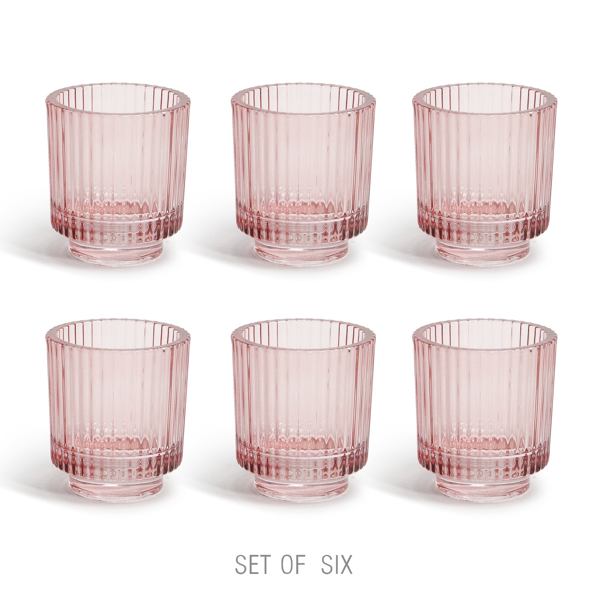 Porte-bougie chauffe-plat en verre côtelé