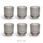 Porte-bougie chauffe-plat en verre côtelé