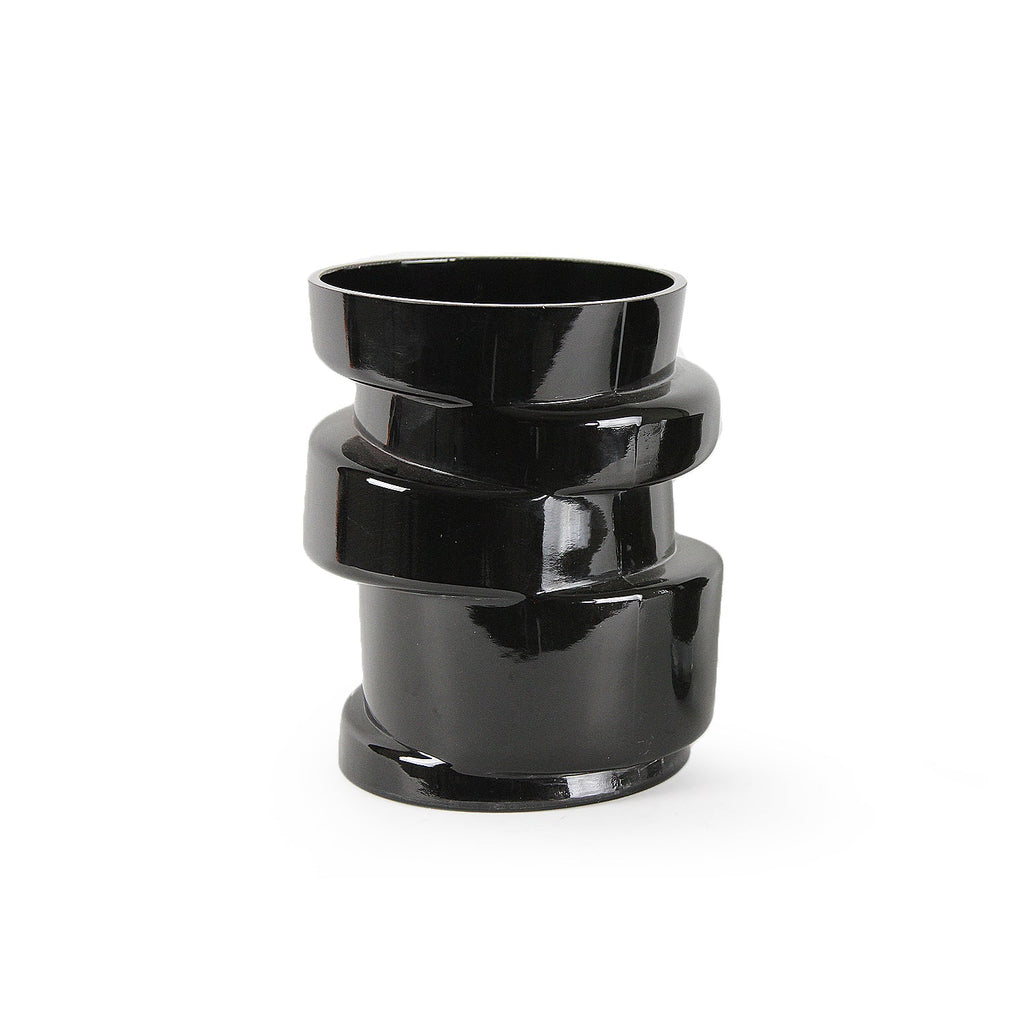 Vase en verre massif de qualité supérieure en spirale