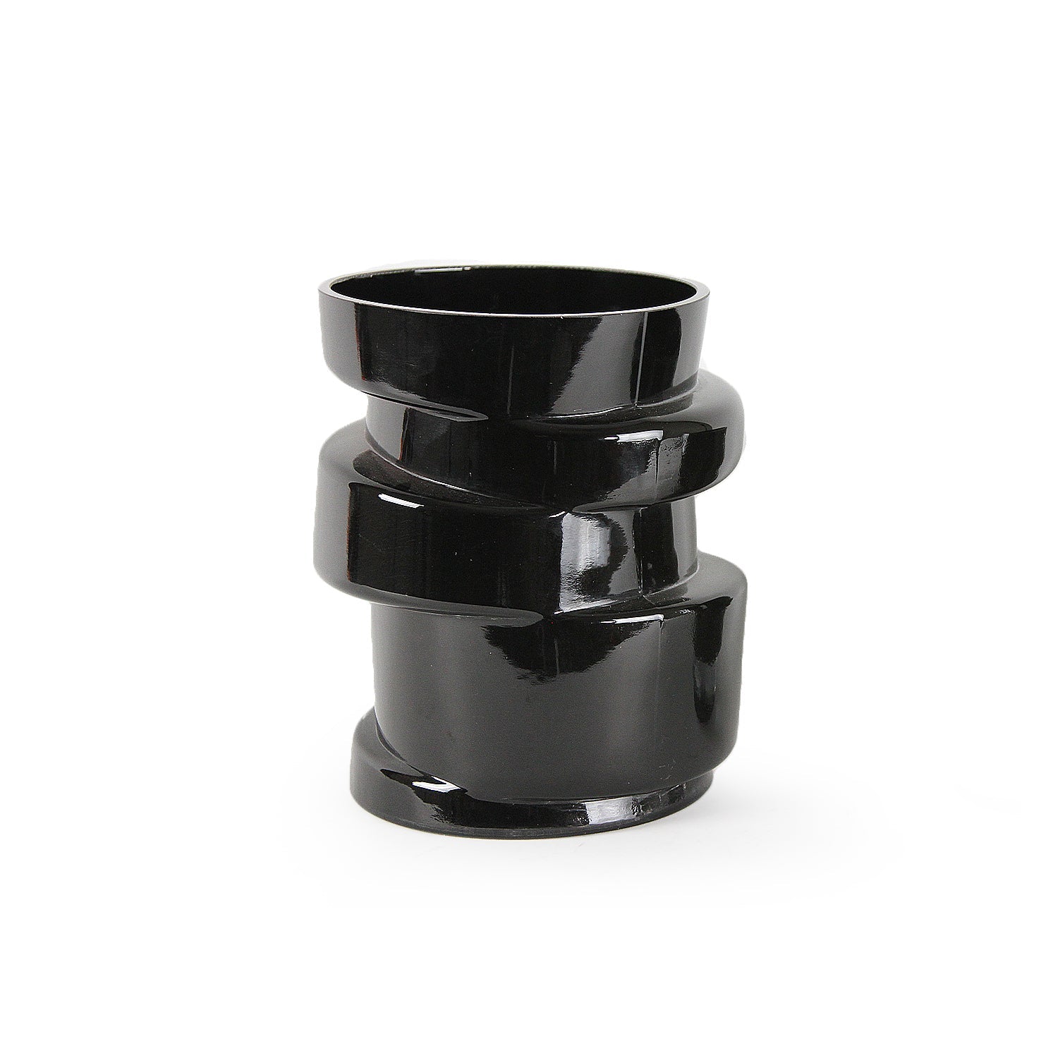 Vase en verre massif de qualité supérieure en spirale