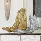 Sculpture de vague dorée