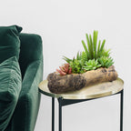 Jardinière en céramique en forme de bûche