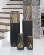 Colonne de bougies ouragan Mandala au sol