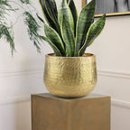 Jardinière en métal doré