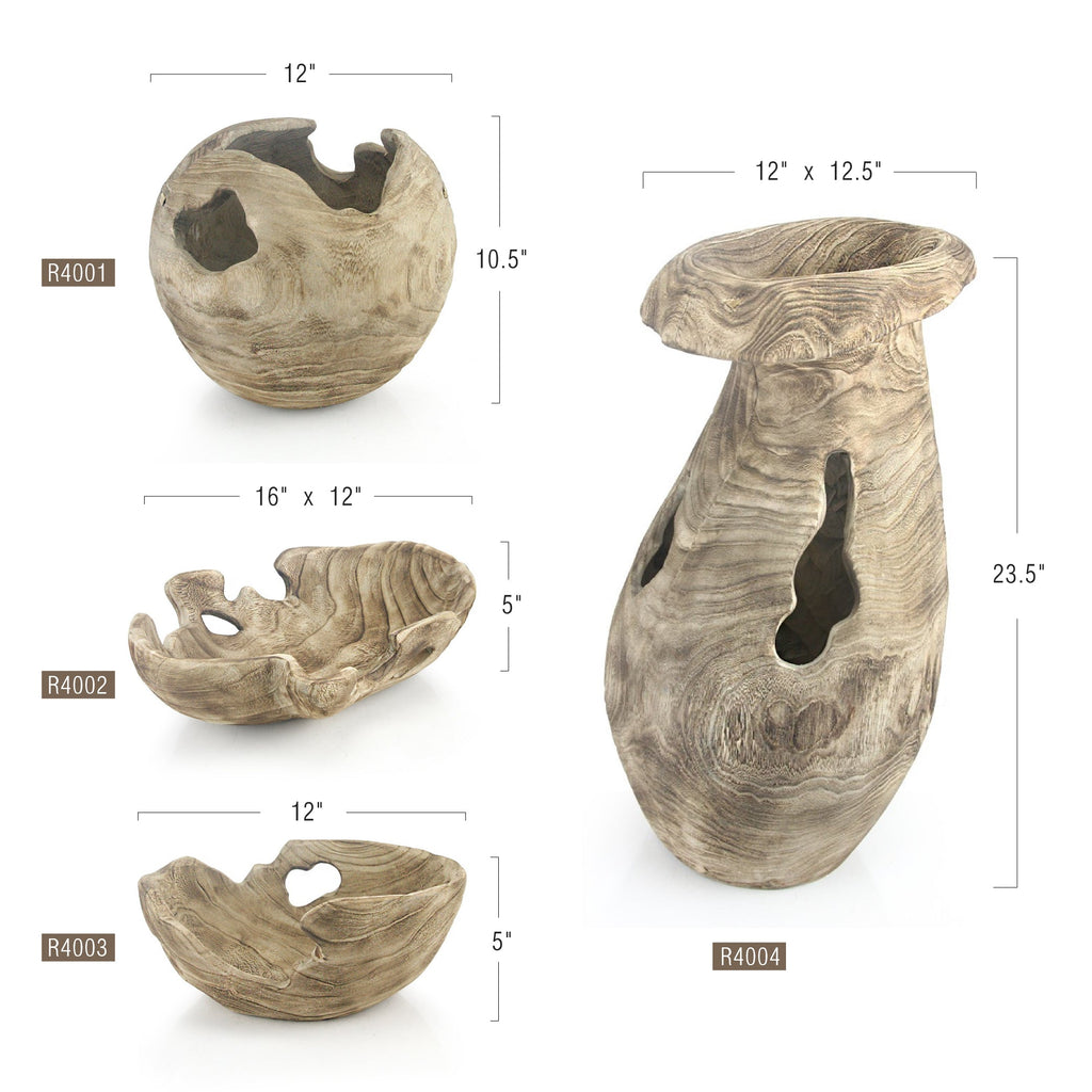 Vase sphérique en bois