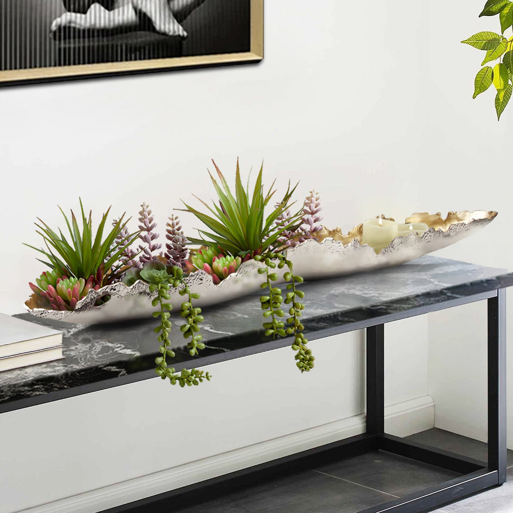 Bougeoir en forme de plateau glaciaire