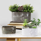 Pot décoratif ovale en céramique