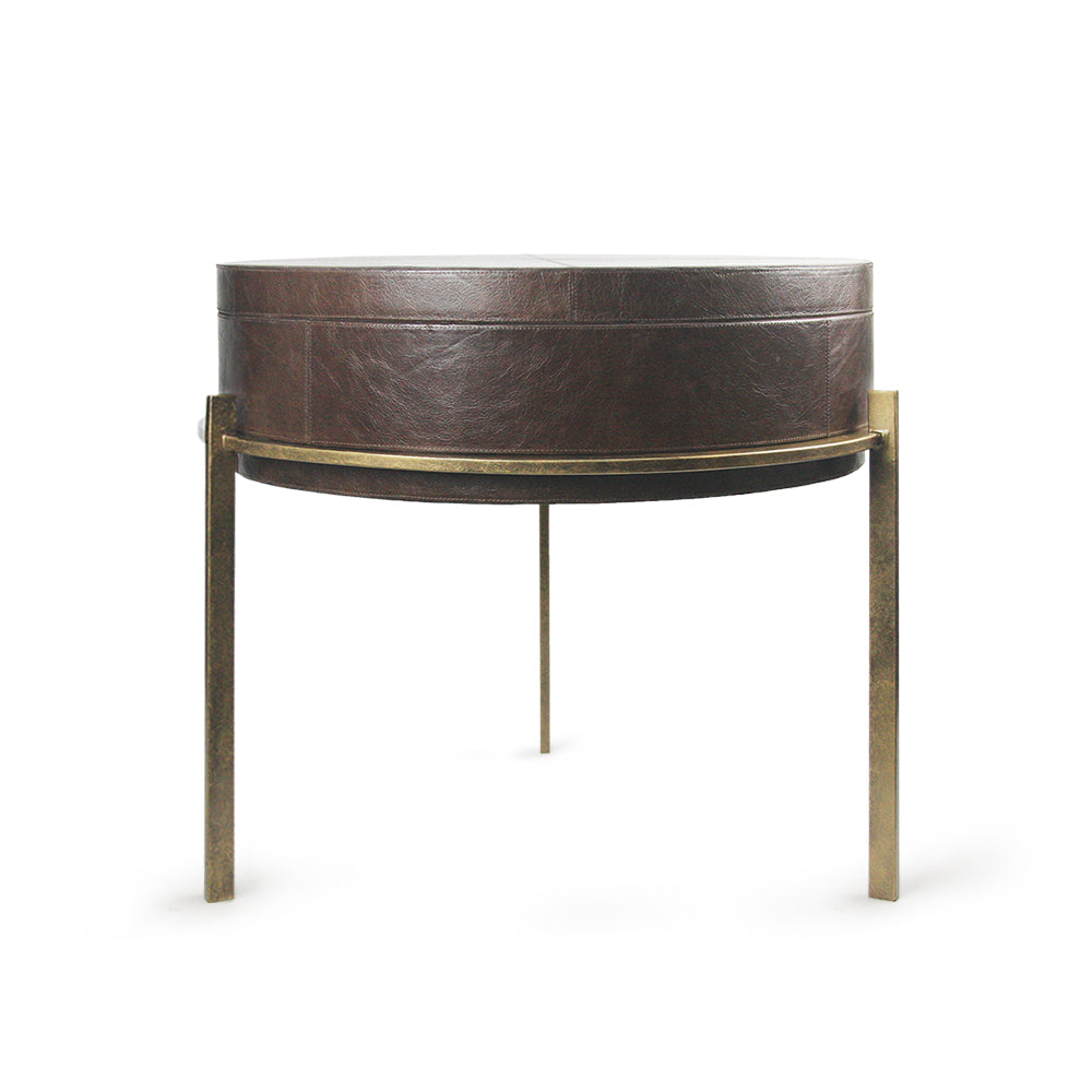 Table basse d'appoint en cuir