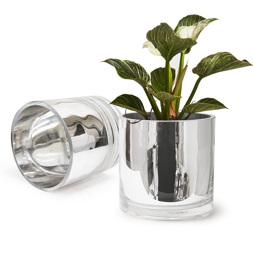 Cylindre de verre miroir