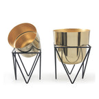 Pot de fleurs en métal Jigsaw avec support