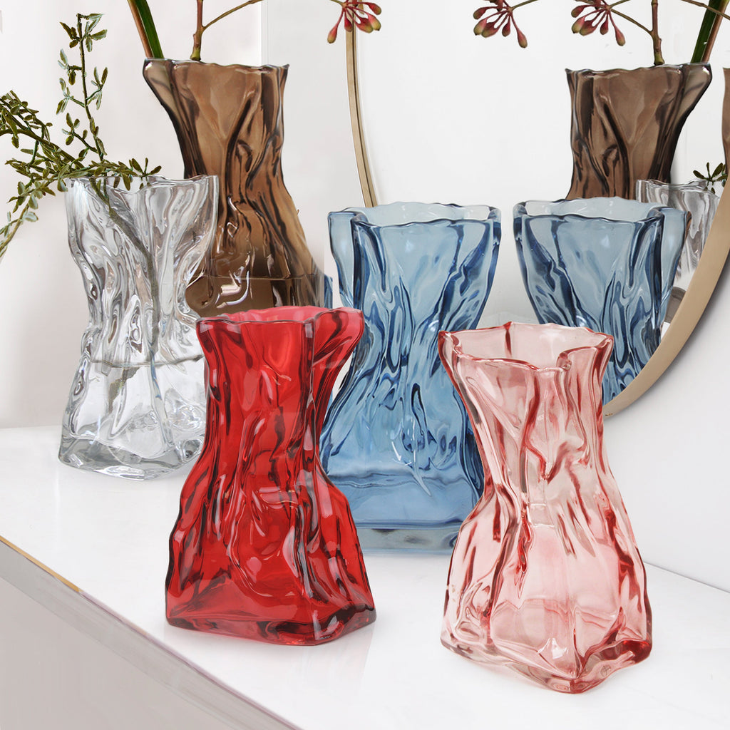 Vase en verre contemporain
