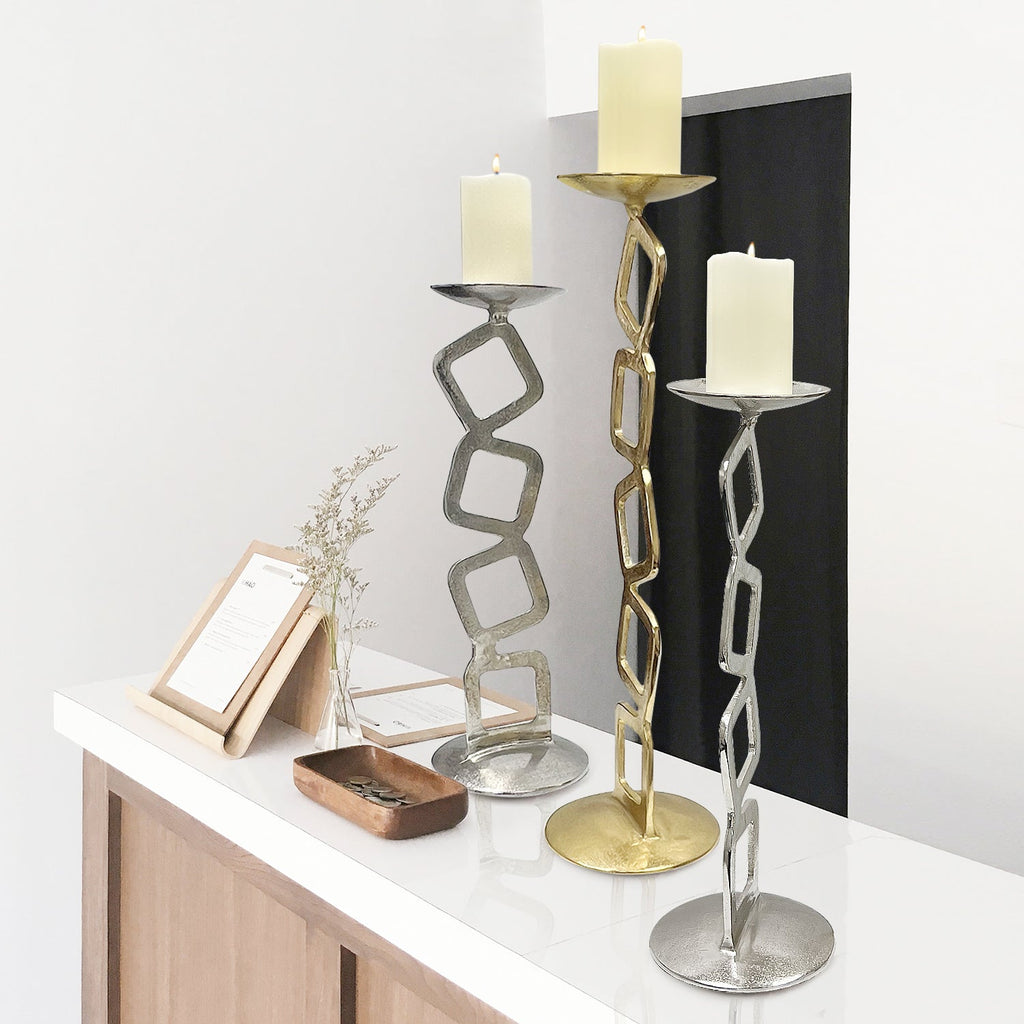 Porte-bougie géométrique