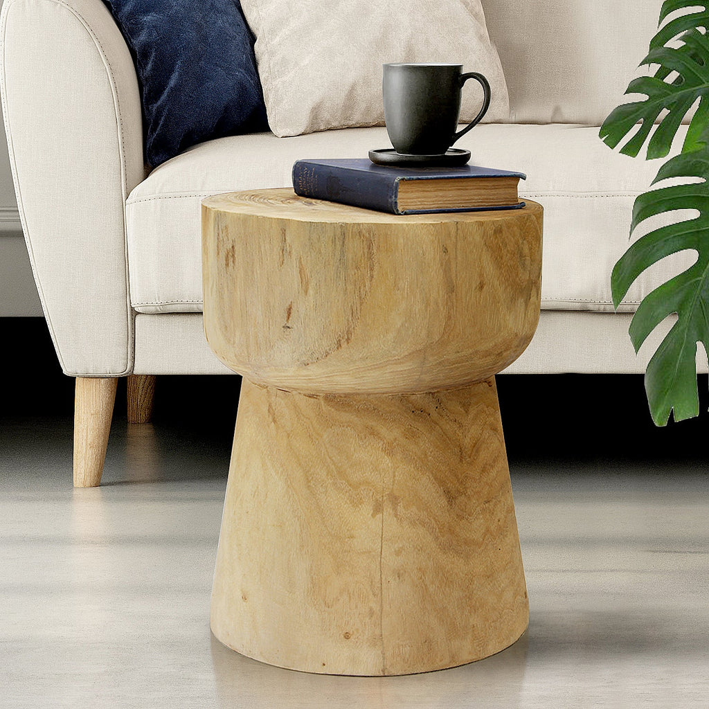 Présentoir de table d'appoint en bois naturel Verve