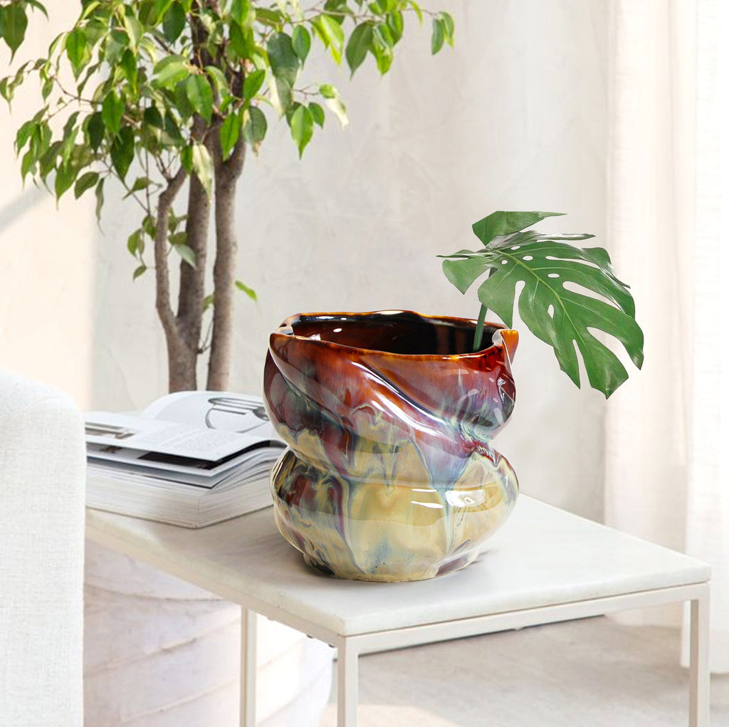 Vase en céramique lavée à la lave