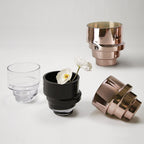 Vase en verre massif de qualité supérieure à motif tourbillonnant