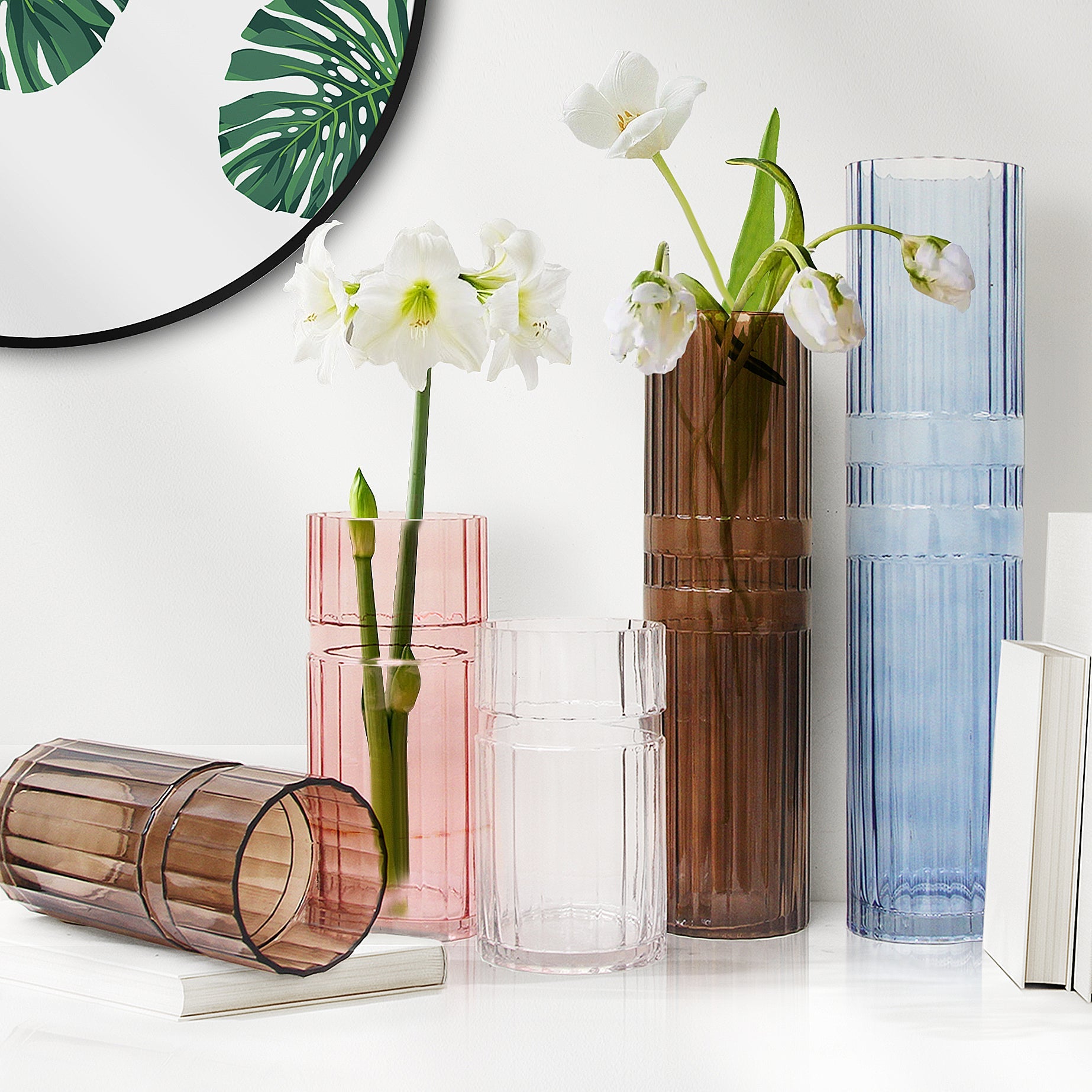 Vase en verre à étages