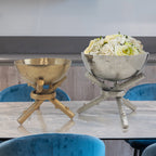 Bol en métal pour feu de camp sur support