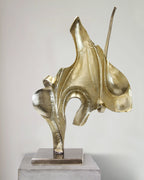 Grande sculpture abstraite en métal