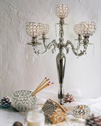 Candélabre suspendu en cristal à 5 ​​bras