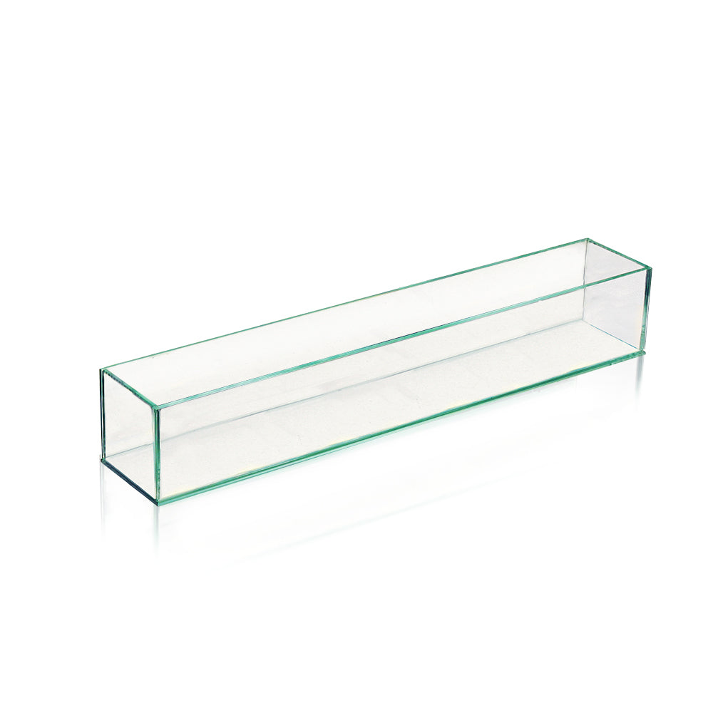 Pot de fleurs rectangulaire en verre miroir