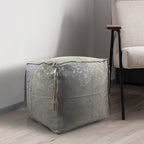 Pouf/Repose-pieds ottoman à motif métallisé moucheté