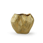 Vase à fleurs à bordure métallique