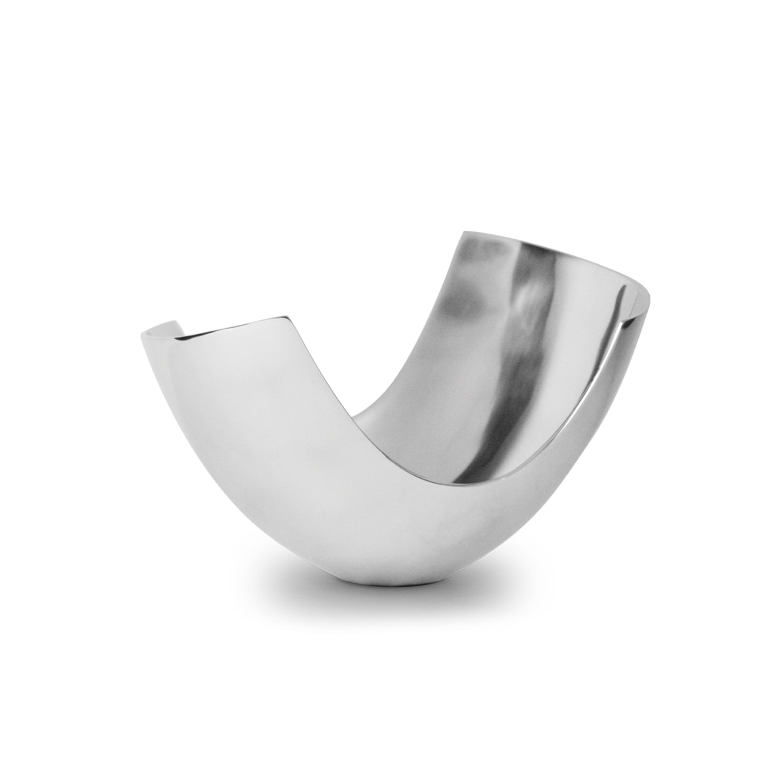 Vase incurvé en métal