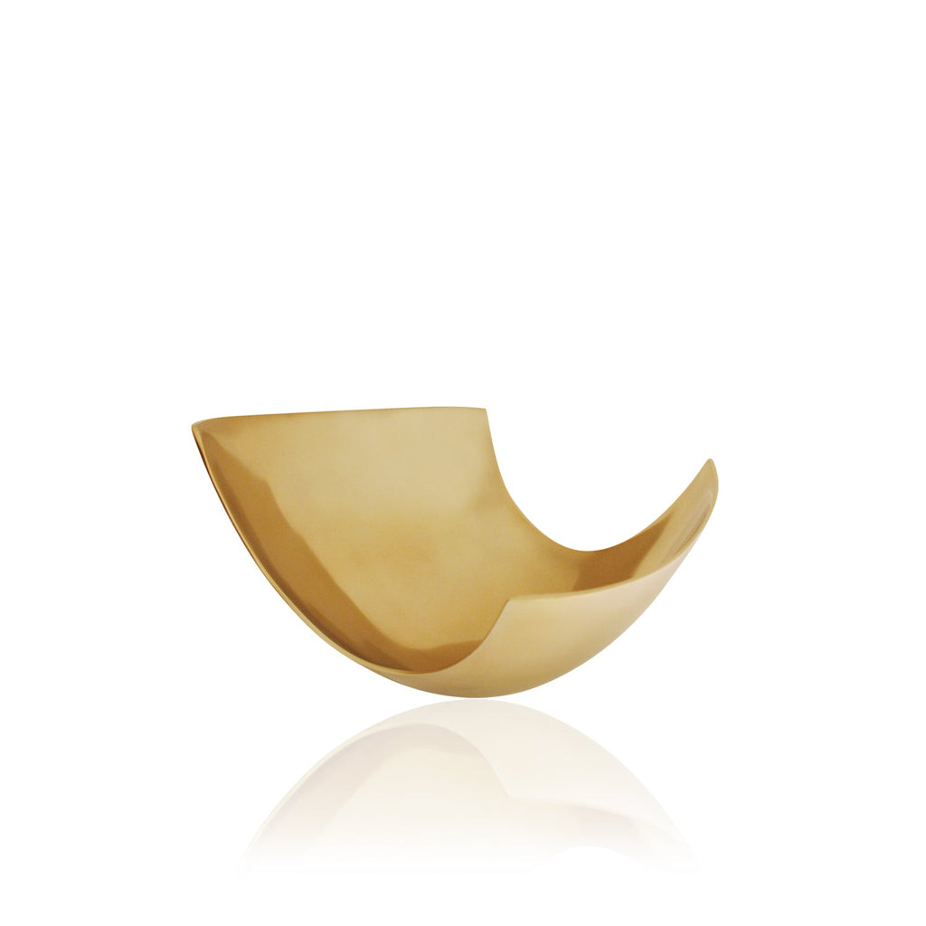 Vase incurvé en métal