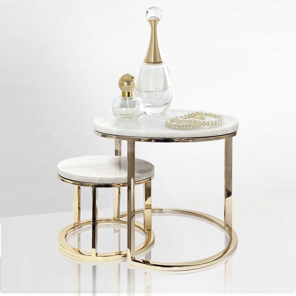 Ensemble de présentoir de table en marbre