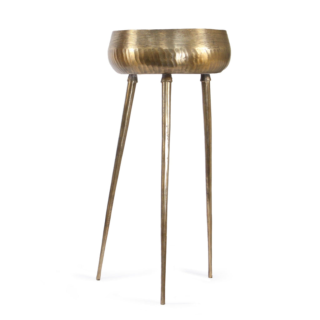 Pot de fleurs trépied haut en métal Aurea