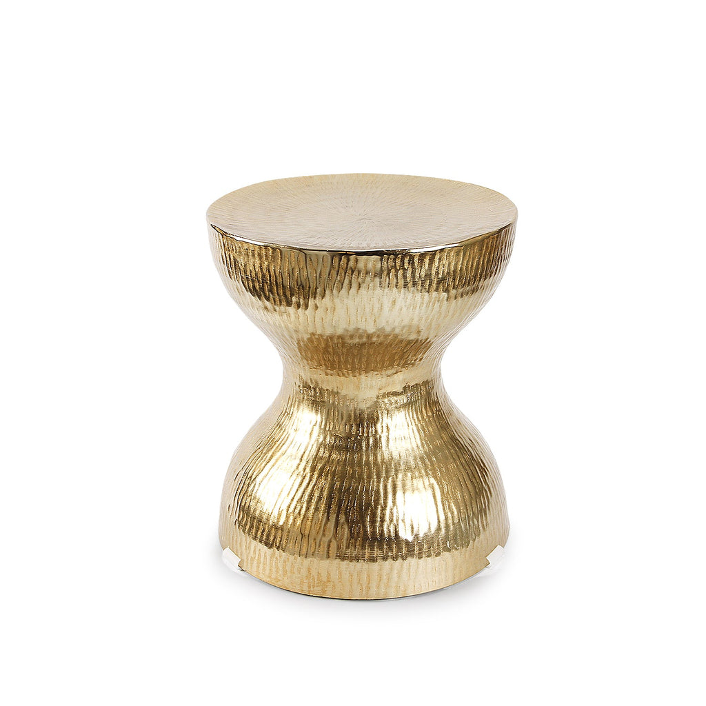 Table d'appoint en aluminium martelé