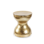 Table d'appoint en aluminium martelé