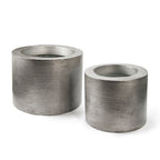 Jardinière de sol colossale en métal (lot de 2)