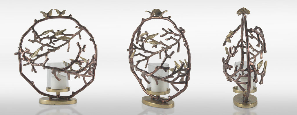 Porte-bougies en forme de couronne