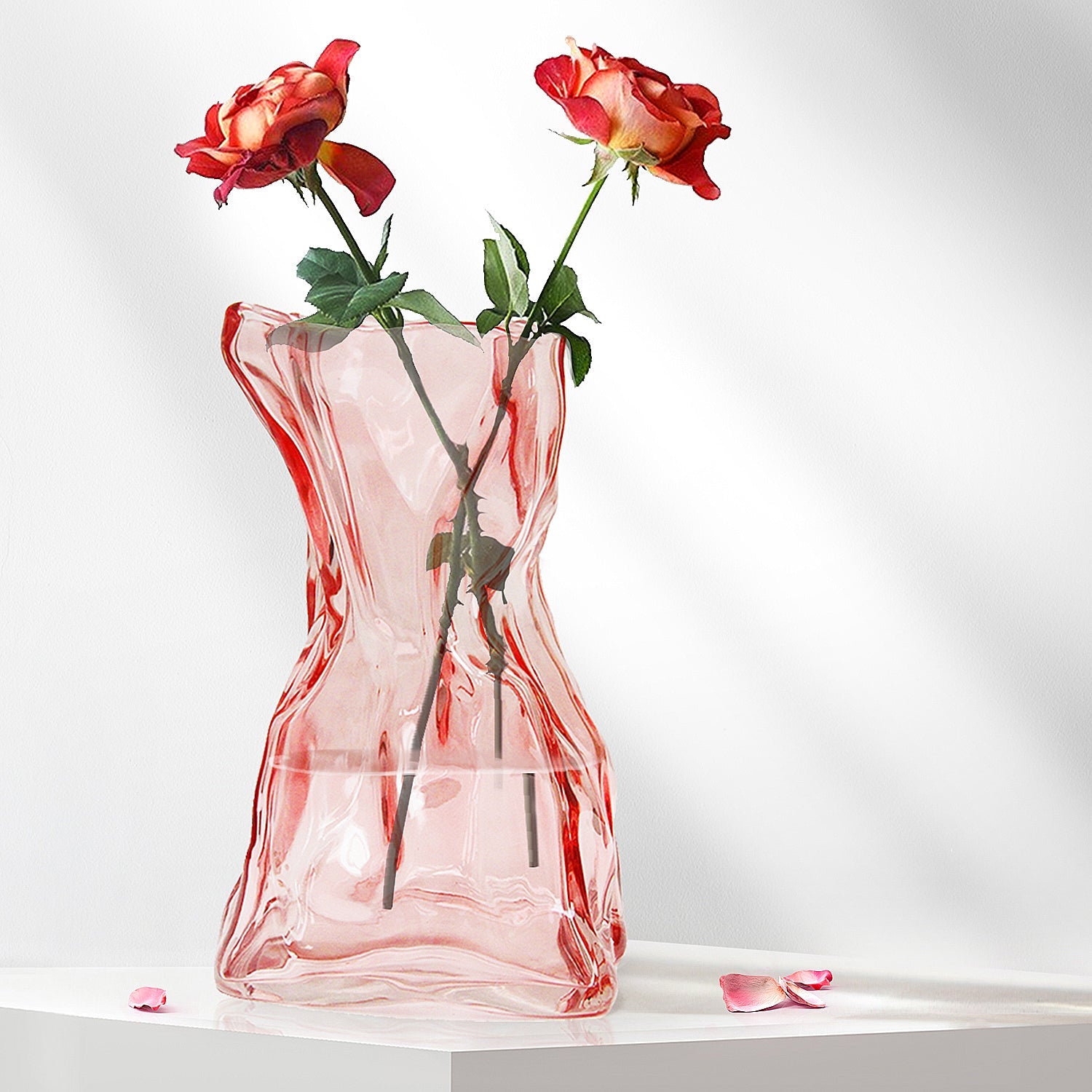 Vase en verre contemporain