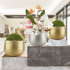 Jardinière en métal doré