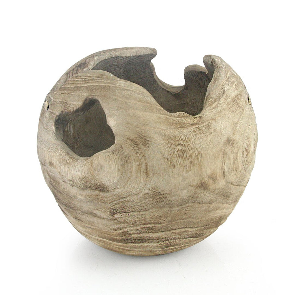Vase sphérique en bois
